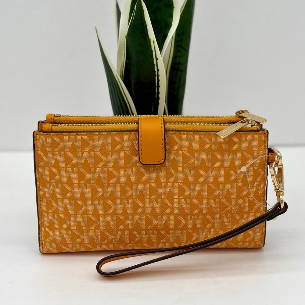 Michael Kors Double Zip Wallet Wristlet Honeycomb - Picture 10 of 12